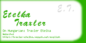 etelka traxler business card